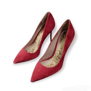 Sam Edelman Red Suede Hazel High Heel Pumps 7